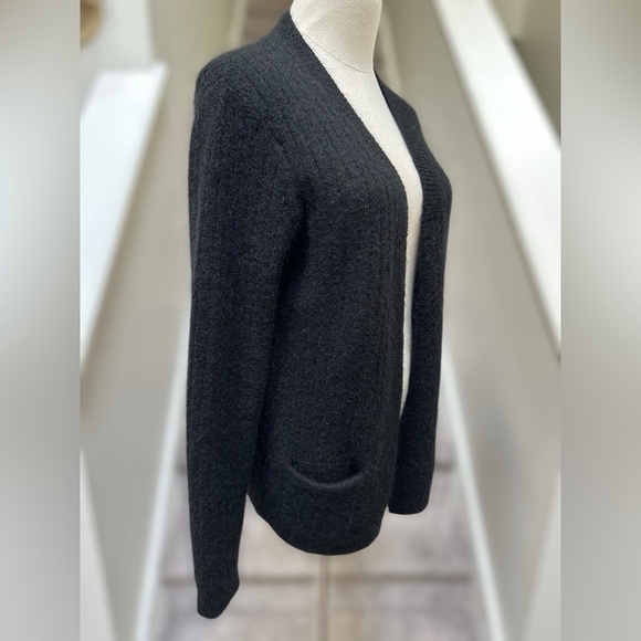 JUST FEMALE Zoe Mohair Wool Cozy Open-Front Cardigan Black Women’s S (see notes) - Picture 2 of 13